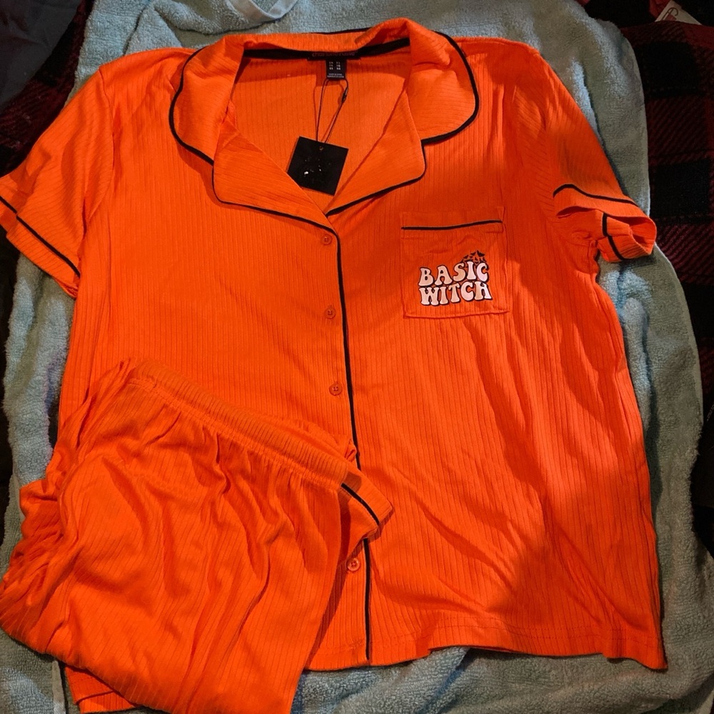 Charlotte Russe Witch Orange Pajama Set